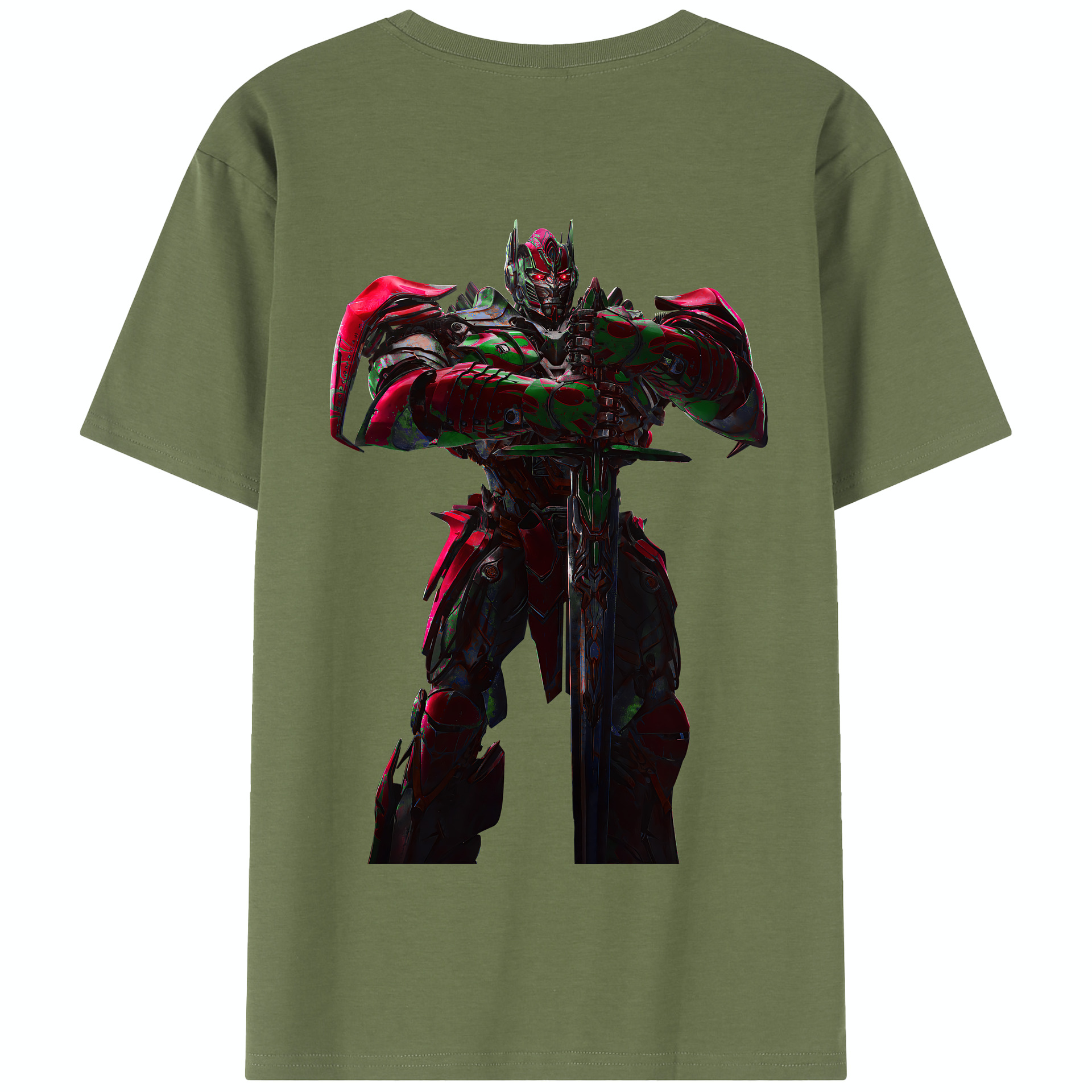 （画像用） Transformers トランスフォーマー 綿100％半袖Tシャツ（背面プリント）
